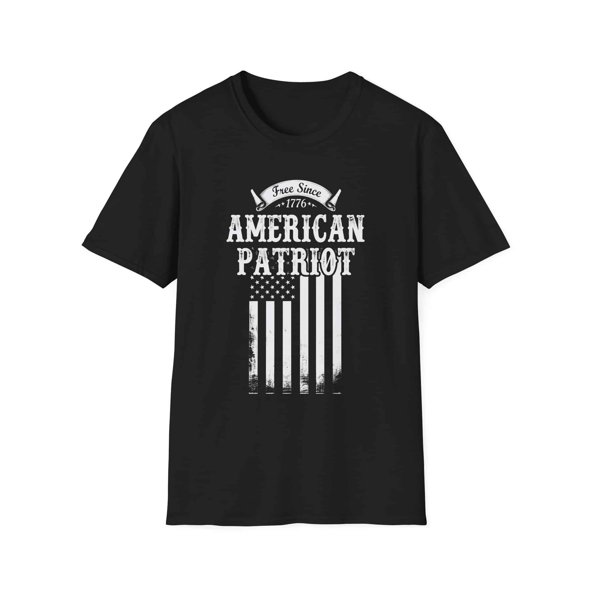 American Patriot T‑Shirt – “Free Since 1776” Flag Graphic, Fourth of July & Patriotic Tee