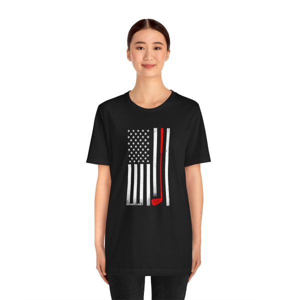 Patriotic American Flag Golfing Unisex Jersey Short Sleeve Tee - Image 5